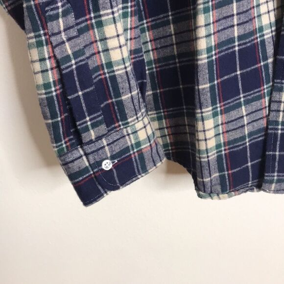 L.L. Bean flannel plaid long sleeve cotton button down shirt size XXL - Picture 4 of 9
